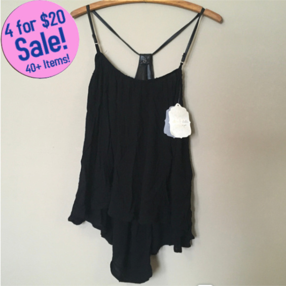 Altar'd State Tops - NWT Altar'd State Black Open back High Low Top